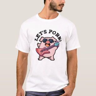 T-shirt Pork Funny Rock Guitare Pig Pun