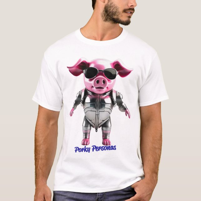 T-shirt Porky Personas drôles Pig personnages (Devant)