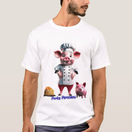 T-shirt Porky Personas personnages de porc amusants