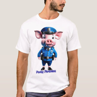 T-shirt Porky Personas personnages de porc amusants
