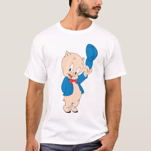 T-shirt Porky Pig   Chapeau qui s'envole