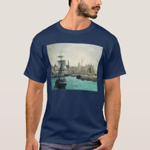 T-shirt Port de Calais par Manet, Impressionnisme Vintage 