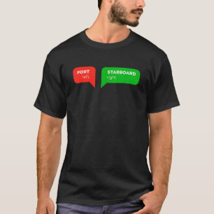 T-shirt Port Gauche Starboard Droite Funky Bateau Trip Cre