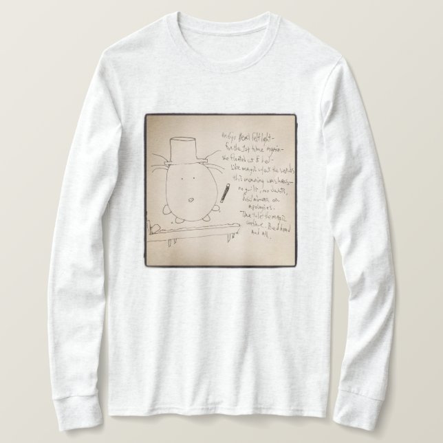 T-shirt portable de poésie "sans mots" (Design devant)