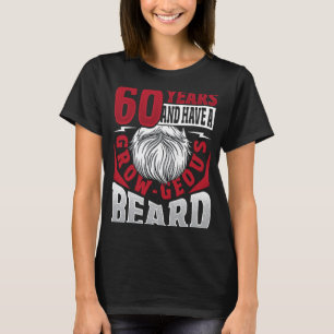 T-shirt Porté 60 Ans Barbe d'anniversaire