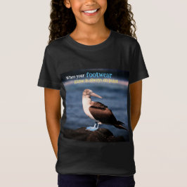 T-Shirt Porte à pieds bleus