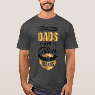 T-shirt Porte-barbe disant barbe du père tatoué