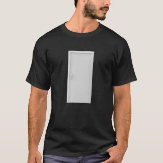 T-shirt Porte blanche avec serrure de porte intelligente