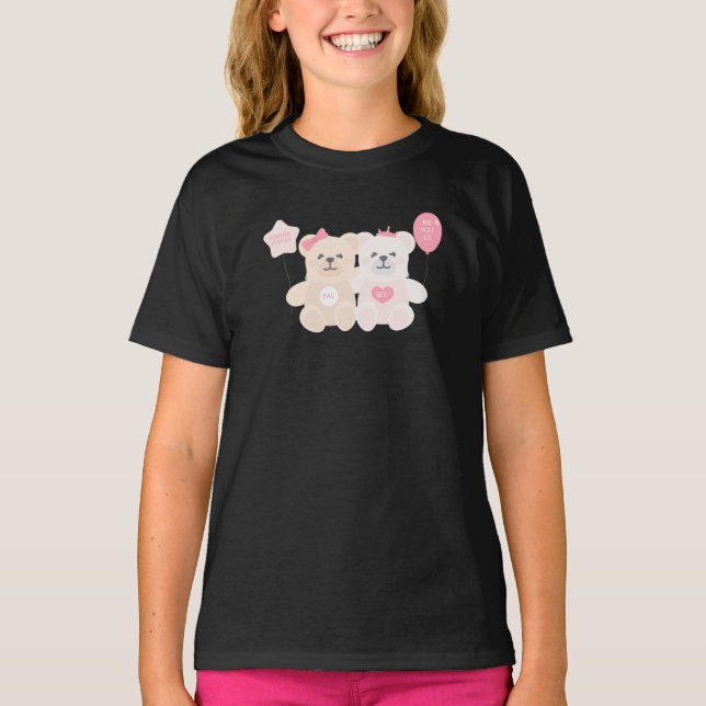 T-shirt Porte les meilleures chemises amies (Devant)