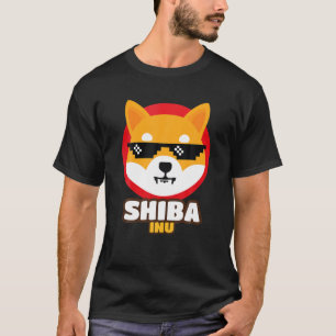 T-shirt Porte-pièce en cristal de cryptomonnaie Shiba Inu