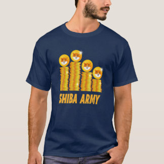 T-shirt Porte-pièce en cristal de cryptomonnaie Shiba Inu