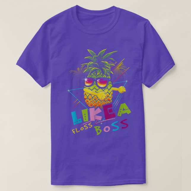 T-shirt Porter Des Lunettes De Soleil À L'Ananas Floss Com (Design devant)