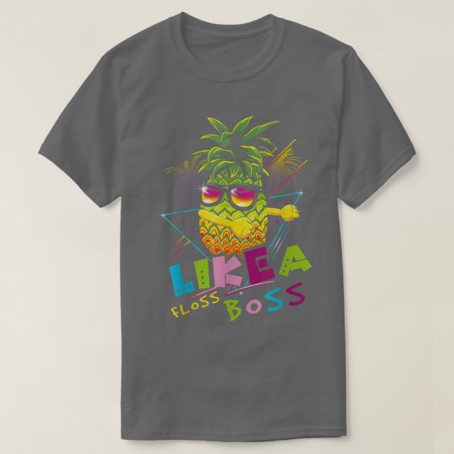 T-shirt Porter Des Lunettes De Soleil À L'Ananas Floss Com (Design devant)