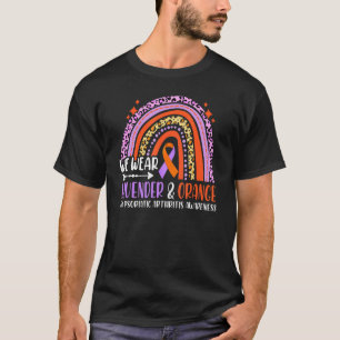 T-shirt Porter Lavande Orange Arc-en-ciel Psoriatique Arth
