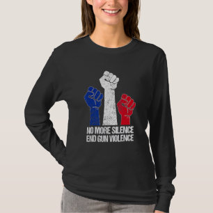 T-shirt Porter Orange Anti Gun Plus Silence End Gun Viole