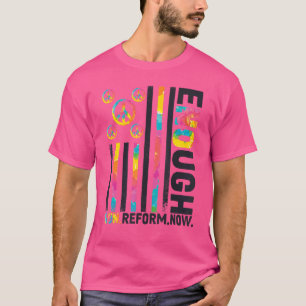 T-shirt Porter Orange Assez Fin Arme Violence Paix Signal 