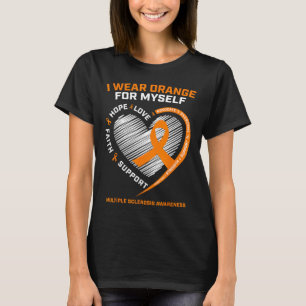 T-shirt Porter Orange Moi-même Sclérose en multiple Sensib