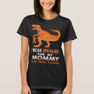 T-shirt Porter Orange Pour Ma Maman Dinosaure Multiple Scl