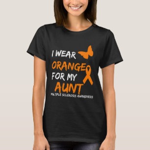 T-shirt Porter Orange Pour Ma Tante Sclérose Multiples Rub