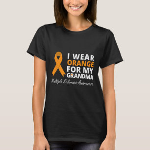 T-shirt Porter Orange Pour Mon Grand-Mère Ms Awareness Rub