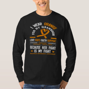 T-shirt Porter Orange Pour Mon Petit-Fils Ms Multiple Scel