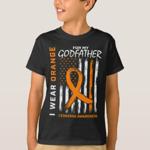 T-shirt Porter Orange pour Parrain Leukemia Sensibilisatio