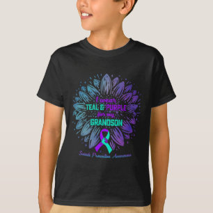 T-shirt Porter Turquoise Violet Pour La Prévention Du Suic