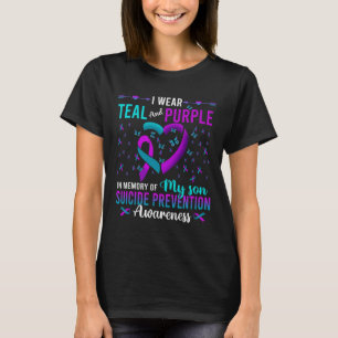 T-shirt Porter Turquoise Violet Pour Mon Fils Prévention D