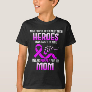 T-shirt Porter Violet Pour Maman Pancréatique Cancer Sensi