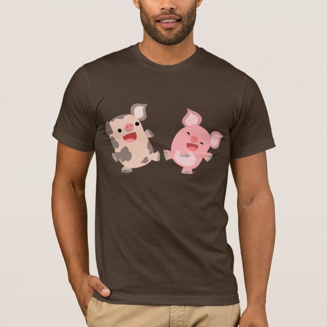 T-shirt Portes de caricature pour la danse mignonn (Devant)
