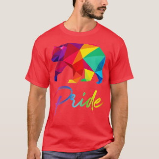 T-shirt Portes de fierté d'ours gris LGB Arc-en-ciel Drape