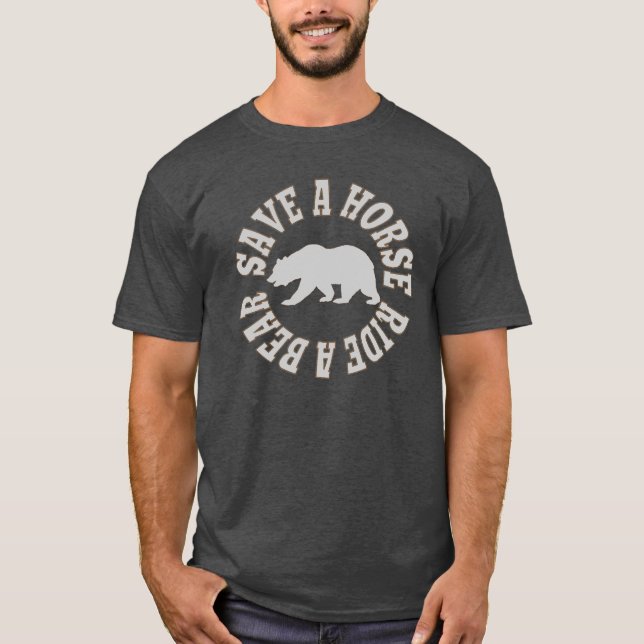 T-shirt Portes Gay Fierté Ride A Ours (Devant)
