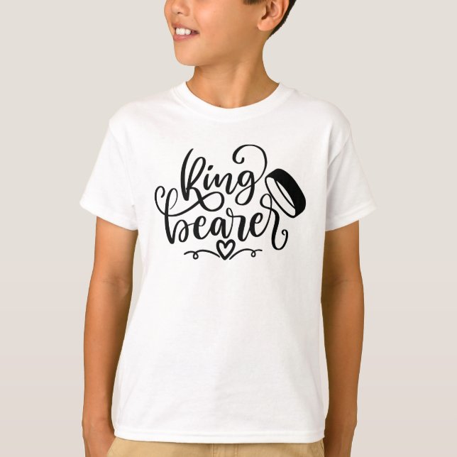T-shirt Porteur de bague cœur (Devant)