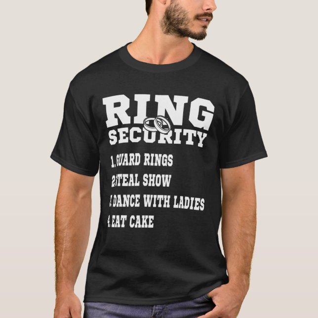 T-shirt Porteur de bague de sécurité mariage (Devant)