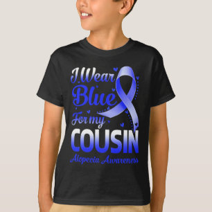 T-shirt Portez Bleu Pour Mon Cousin Alopecia Sensibilisati