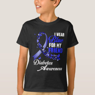 T-shirt Portez du bleu pour mon ami T1d sensibilisation au