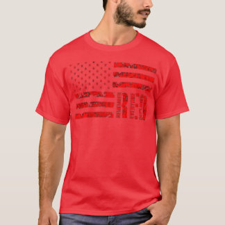 T-shirt Portez du rouge le vendredi Soutien des vétérans m