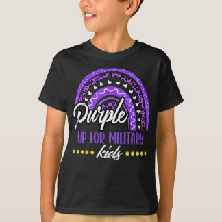 T-shirt Portez du violet pour les enfants militaires Arc-e