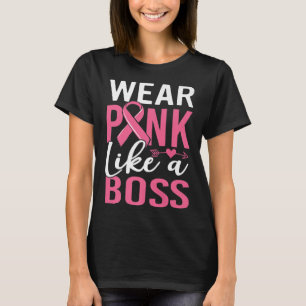 T-shirt Portez Le Rose Comme Un Patron Le Sein Le Cancer S
