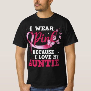 T-shirt Portez le rose J'aime ma tante Sensibilisation au 
