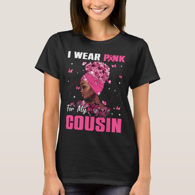 T-shirt Portez Le Rose Pour Mon Cousin Sensibilisation Au  (Devant)
