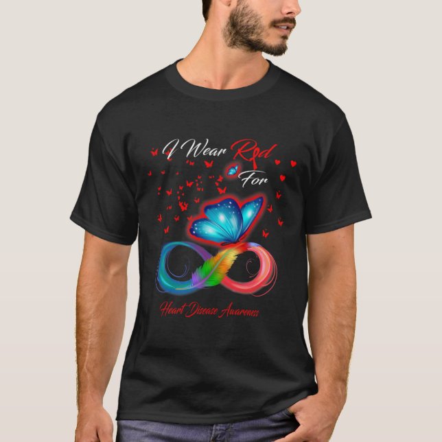 T-shirt Portez le rouge pour la sensibilisation aux maladi (Devant)