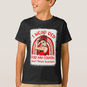 T-shirt Portez Le Rouge Pour Mon Cousin Maladie Cardiaque