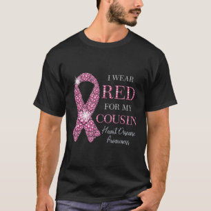 T-shirt Portez Le Rouge Pour Mon Cousin Red Ribbon Cardiop