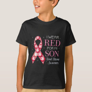 T-shirt Portez Le Rouge Pour Mon Fils Maladie Cardiaque So