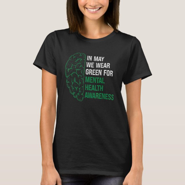 T-shirt Portez le vert pour le soutien à la sensibilisatio (Devant)