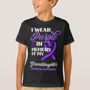 T-shirt Portez Le Violet En Mémoire De Ma Petite-Fille Sur