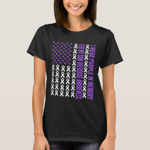 T-shirt Portez Le Violet En Mémoire Pour Mon Fils Adjudica