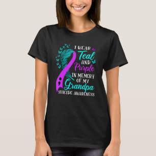 T-shirt Portez le violet Turquoise en mémoire de mon grand