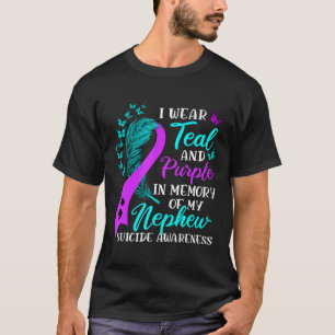 T-shirt Portez le violet Turquoise en mémoire de mon suici
